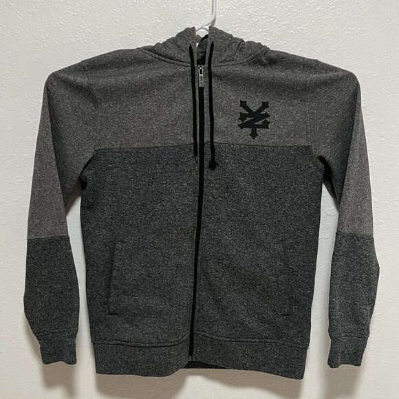 Zoo York Hoodie Full Zip Sweatshirt Unbreakable Gray Men's size Medium - Picture 2 of 7